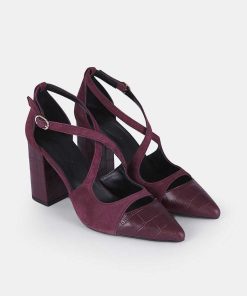 Calzadocalzado MICUIR Zapatos De Tacon | Genoveva Granate 8Cm