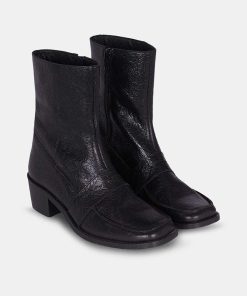 Calzadocalzado MICUIR Botines Planos | Fontana Boots Negro 4,5Cm