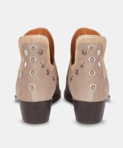 Calzadocalzado MICUIR Botines Planos | Punky Boots Ante Beige 4Cm