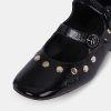 Calzadocalzado MICUIR Mary Jane | Spiga Charol Negro Tachas 4Cm