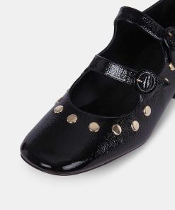 Calzadocalzado MICUIR Mary Jane | Spiga Charol Negro Tachas 4Cm