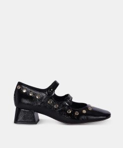 Calzadocalzado MICUIR Mary Jane | Spiga Charol Negro Tachas 4Cm