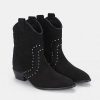 Calzadocalzado MICUIR Botines Planos | Sienna Boots Ante Negro 4Cm