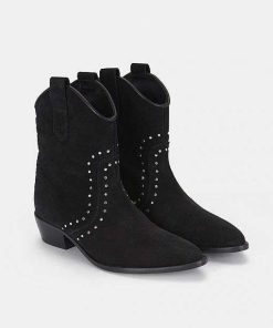 Calzadocalzado MICUIR Botines Planos | Sienna Boots Ante Negro 4Cm