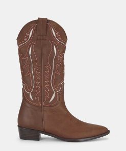 Calzadocalzado MICUIR Botas Cowboy | Mestizo Boots Avellana 3,5Cm