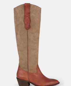 Calzadocalzado MICUIR Botas Cowboy | Rodeo Boots Bicolor Terracota 5Cm