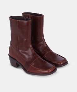 Calzadocalzado MICUIR Botines Planos | Fontana Boots Marron 4,5Cm