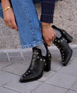 Calzadocalzado MICUIR Botines De Tacon | Punky Boots Negras Con Tacon 7Cm