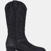 Calzadocalzado MICUIR Botas Cowboy | Mestizo Boots Negras Hilo Negro 3,5Cm