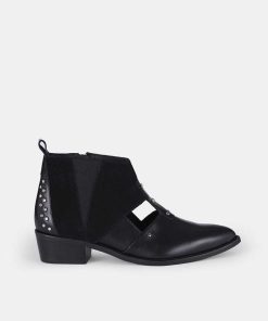 Calzadocalzado MICUIR Botines Planos | Victoria Boots Negro 4Cm