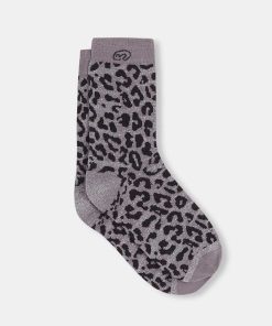 Accesorios MICUIR | Calcetines Leopardo Glitter Gris Y Negro