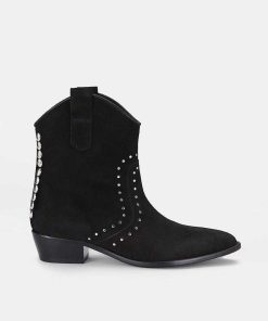 Calzadocalzado MICUIR Botines Planos | Sienna Boots Ante Negro 4Cm