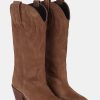 Calzadocalzado MICUIR Botas Cowboy | Mestizo Boots Tacon Ante Taupe 7Cm