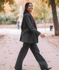 Ropa MICUIR | Pantalon Victoire Gris Y Burdeos