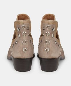 Calzadocalzado MICUIR Botines Planos | Punky Boots Ante Beige 4Cm