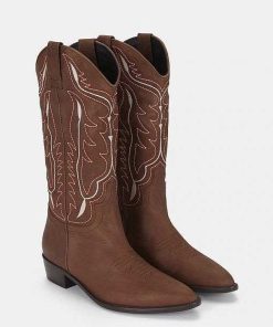 Calzadocalzado MICUIR Botas Cowboy | Mestizo Boots Avellana 3,5Cm