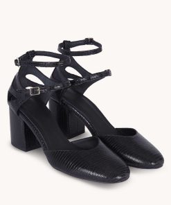 Calzadocalzado MICUIR Zapatos De Tacon | Maria Salon Negro 7Cm