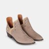 Calzadocalzado MICUIR Botines Planos | Punky Boots Ante Beige 4Cm